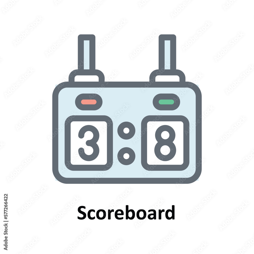 Scoreboard Vector Fill Outline Icons. Simple stock illustration stock Scoreboard Vector Fill Outline Icons. Simple stock illustration stock