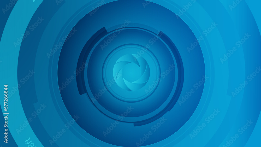 blue camera lens background wallpaper with three dimensional elements blue camera lens background wallpaper with three dimensional elements