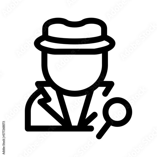 detective man icon or logo isolated sign symbol vector illustration - high quality black style vector icons
