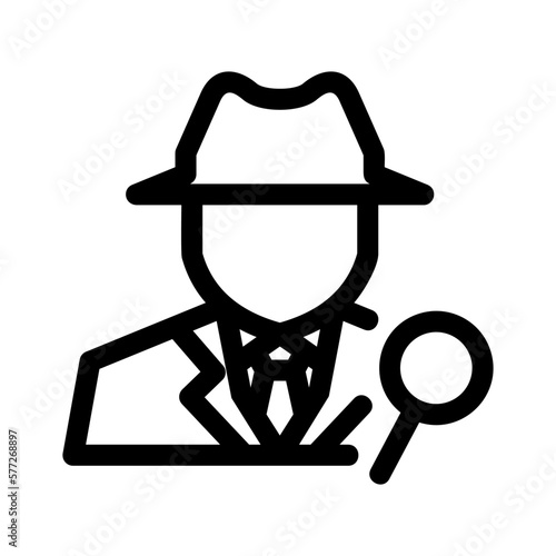 detective man icon or logo isolated sign symbol vector illustration - high quality black style vector icons
