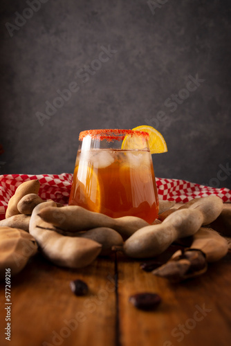 Tamarind drink, is one of the traditional "Aguas Frescas" in Mexico. Infused drink made with tamarind to which beneficial health properties are attributed.