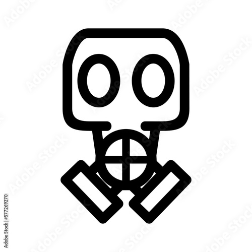 gas mask icon or logo isolated sign symbol vector illustration - high quality black style vector icons
 photo