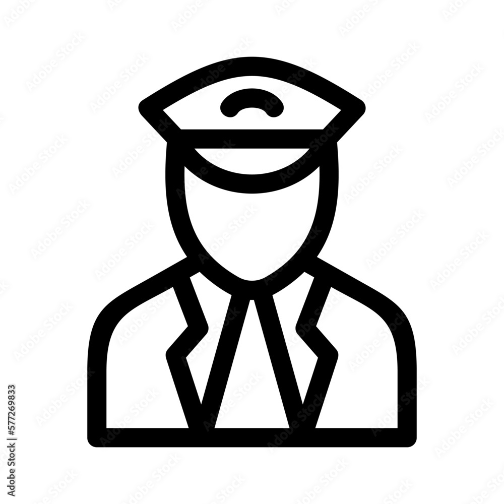 Obraz premium pilot icon or logo isolated sign symbol vector illustration - high quality black style vector icons 