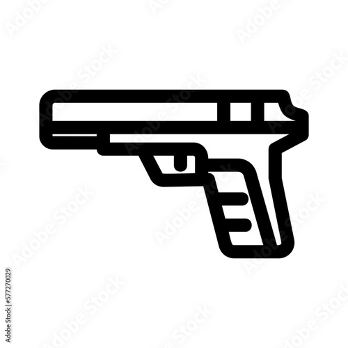 pistol icon or logo isolated sign symbol vector illustration - high quality black style vector icons
