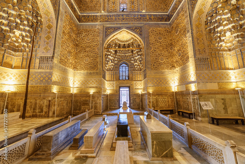 Inside view of the Gur-e-Amir (Guri Amir), Samarkand, Uzbekistan photo