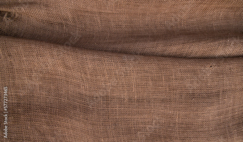 Brown Jute linen sackcloth Pattern texture can be used as background wallpaper
