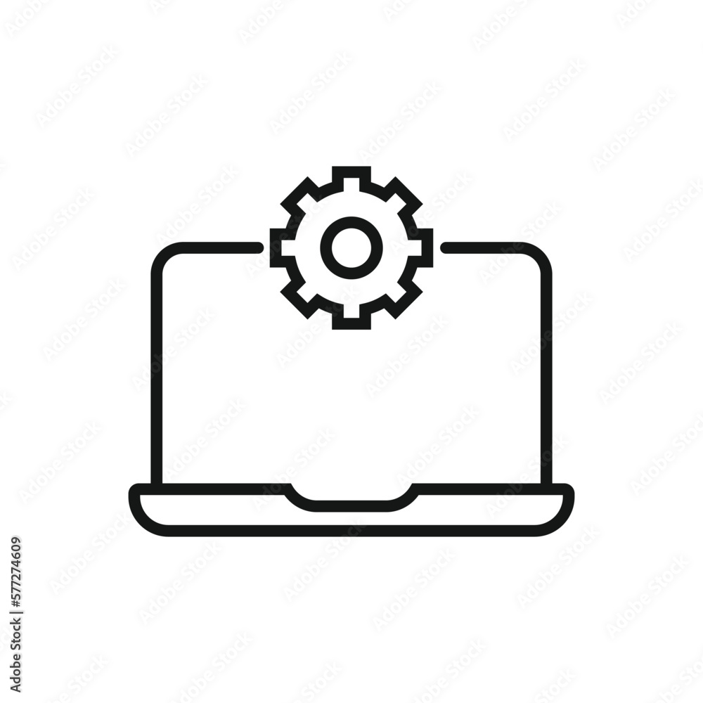 Editable Icon of Settings, Vector illustration isolated on white background. using for Presentation, website or mobile app Editable Icon of Settings, Vector illustration isolated on white background. using for Presentation, website or mobile app