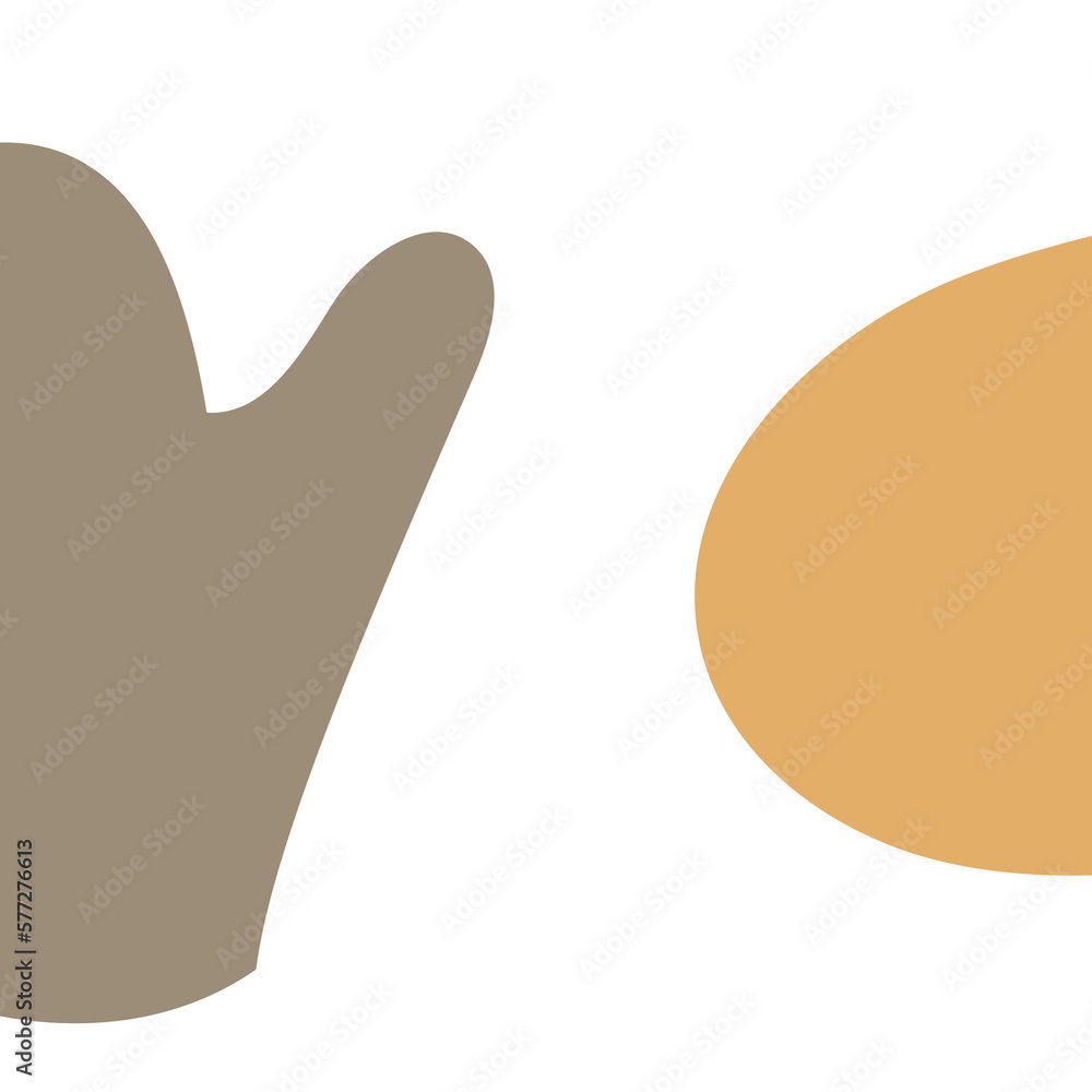 Obraz premium Boho Neutral Abstract Shapes Edges