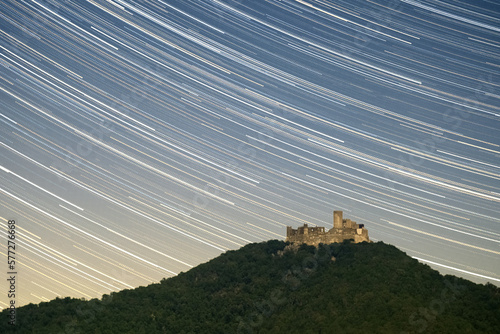 Castillo de Montsoriu una noche estrellada photo