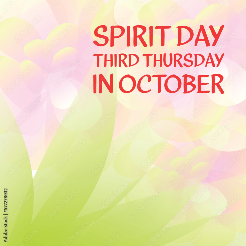 Spirit Day . Design suitable for greeting card poster and banner