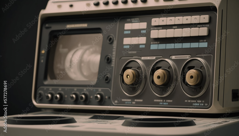 Fototapeta premium A close-up of a medical ultrasound machine, Generative AI