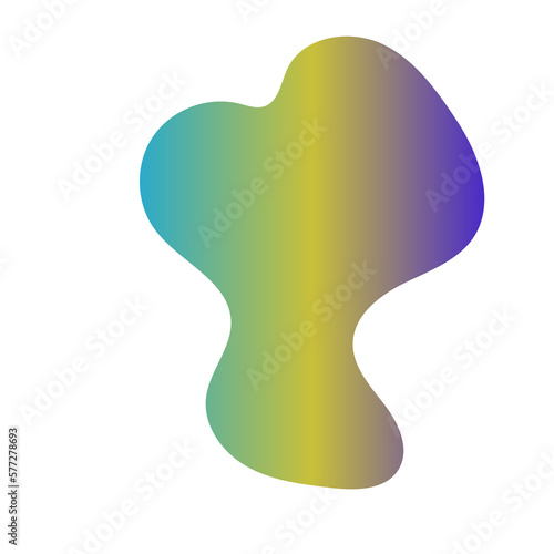 Futuristic Abstract Shapes Gradient Decor 