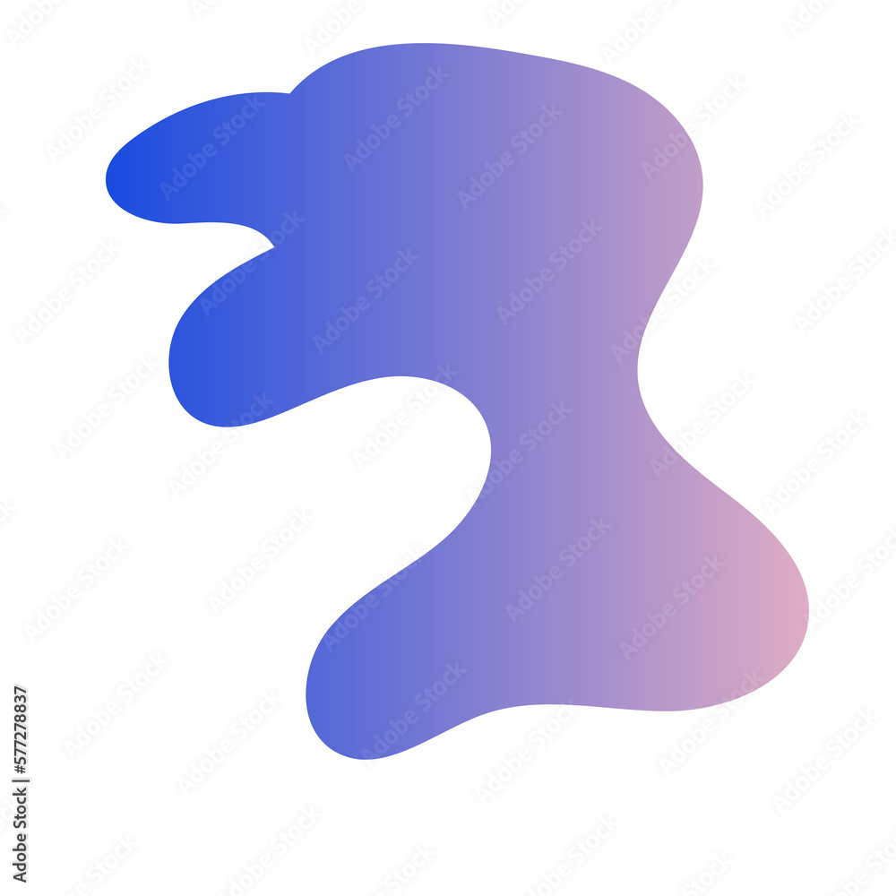 Futuristic Abstract Shapes Gradient Decor 