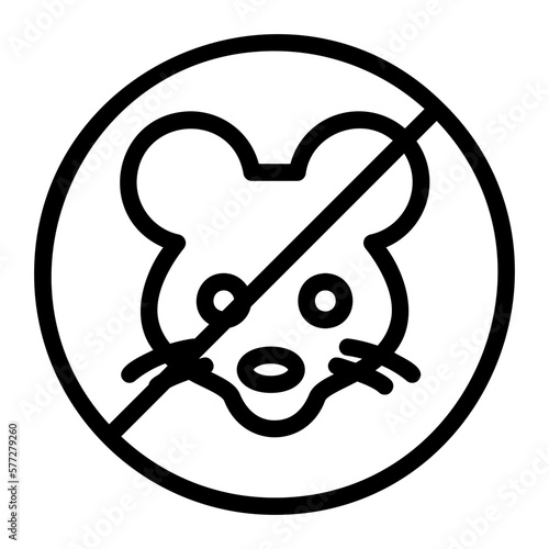cruelty free line icon
