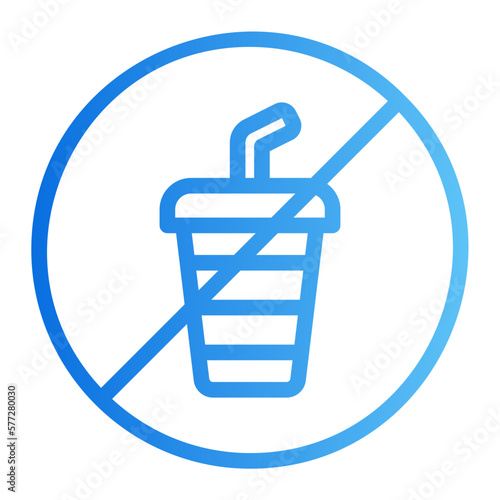 no drink gradient icon