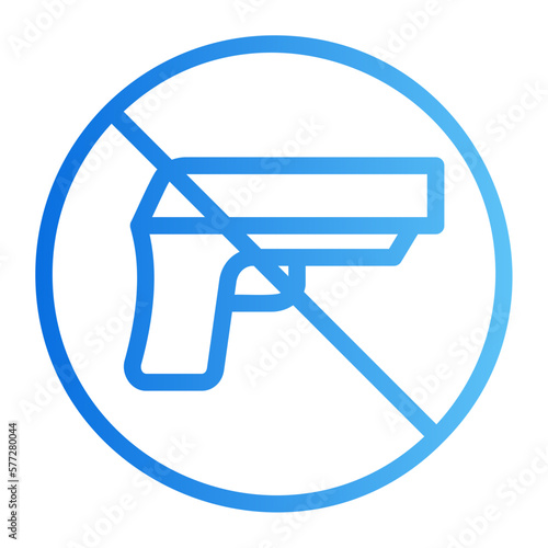 no weapons gradient icon
