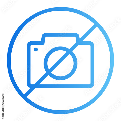no photo gradient icon