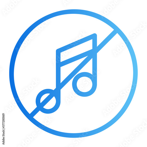 no music gradient icon