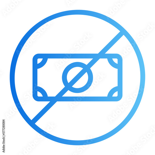 cashless gradient icon