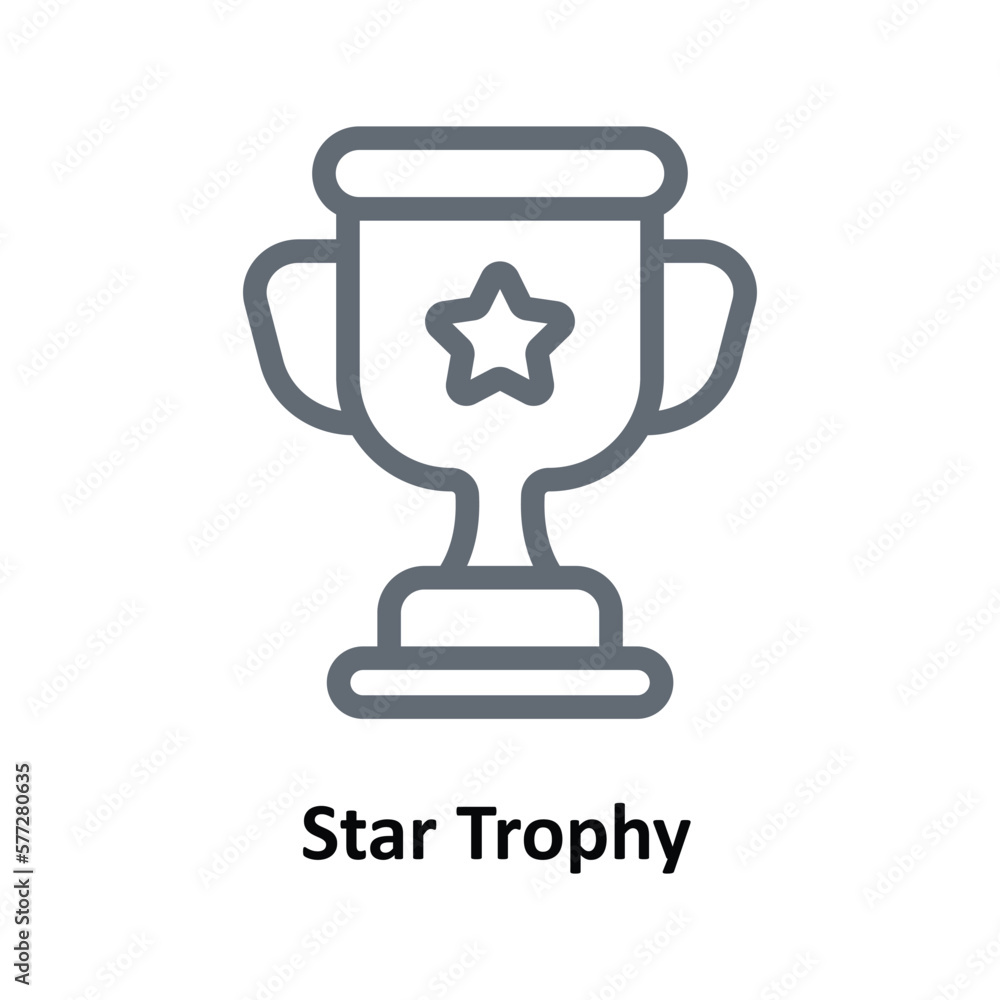 Star Trophy Vector Outline Icons. Simple stock illustration stock Star Trophy Vector Outline Icons. Simple stock illustration stock