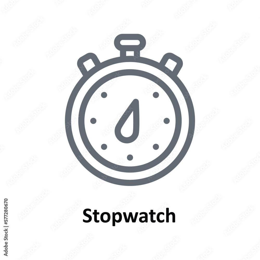 Stopwatch Vector Outline Icons. Simple stock illustration stock Stopwatch Vector Outline Icons. Simple stock illustration stock