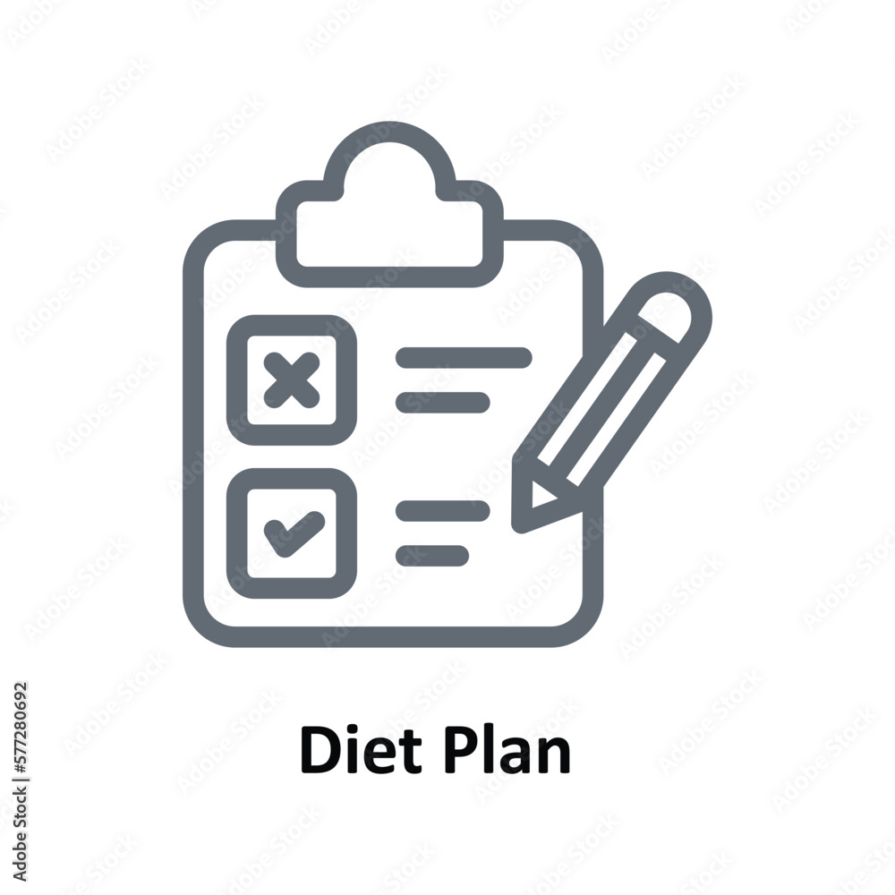 Diet Plan Vector Outline Icons. Simple stock illustration stock Diet Plan Vector Outline Icons. Simple stock illustration stock