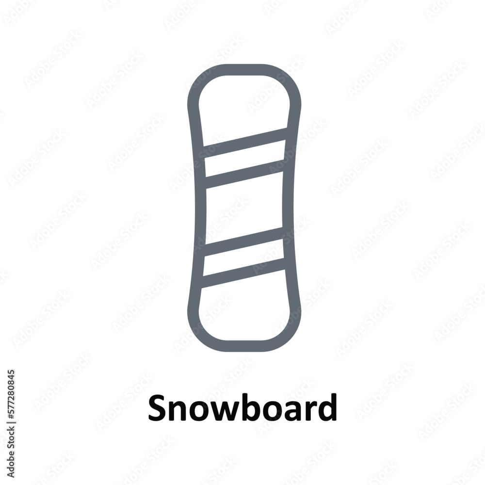 Snowboard Vector Outline Icons. Simple stock illustration stock Snowboard Vector Outline Icons. Simple stock illustration stock