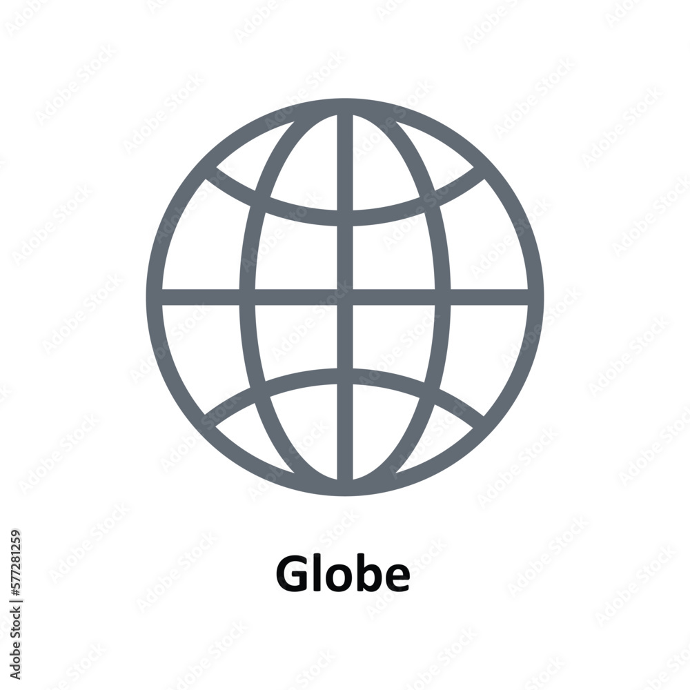 Globe Vector Outline Icons. Simple stock illustration stock Globe Vector Outline Icons. Simple stock illustration stock