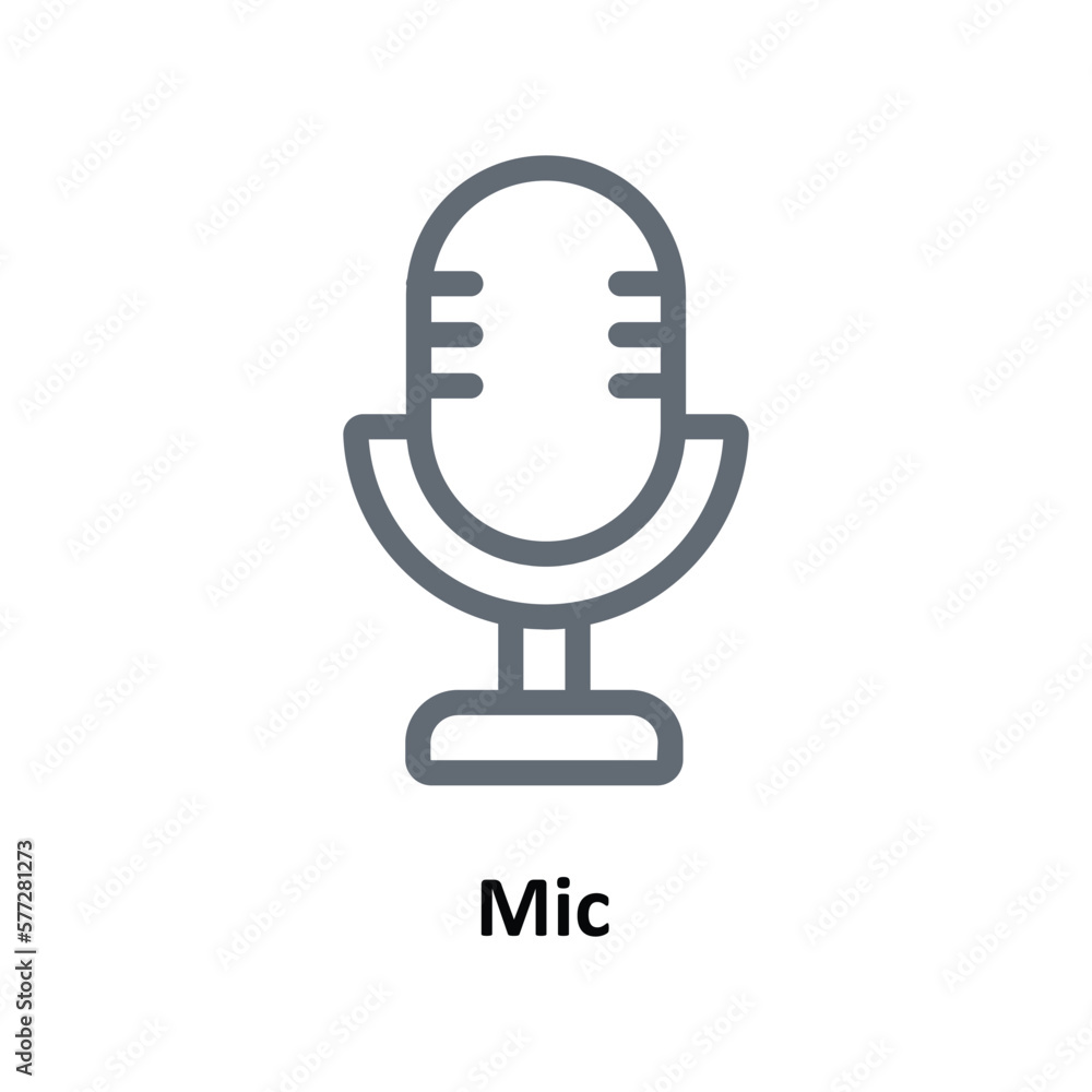 Mic Vector Outline Icons. Simple stock illustration stock Mic Vector Outline Icons. Simple stock illustration stock
