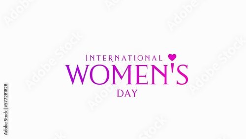  international women's day text animation ,happy international women's day motion graphics animation,womens day celebrations, 