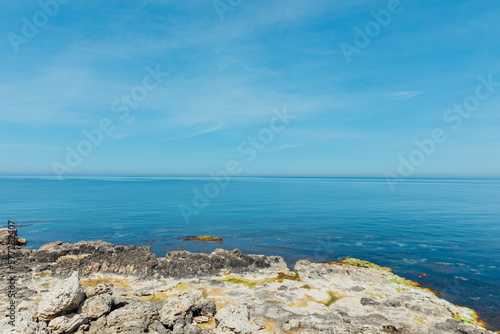 shore blue sea sky sea voyage nature walk