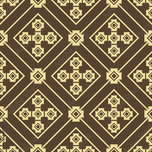 Ethnic fabric pattern Designed from geometric shapes Ethnic Asian style fabric pattern Used for home decoration, carpet work, 