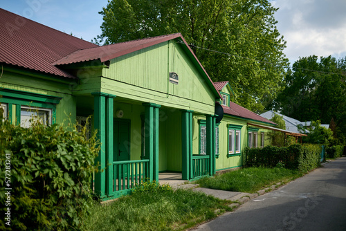 Obraz na płótnie Green wooden house of Osiedle