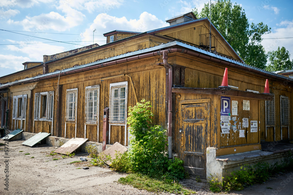 Brown wooden house of
