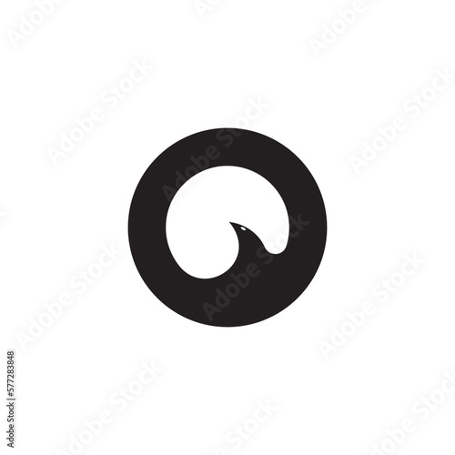 circle eagle logo simple icon.