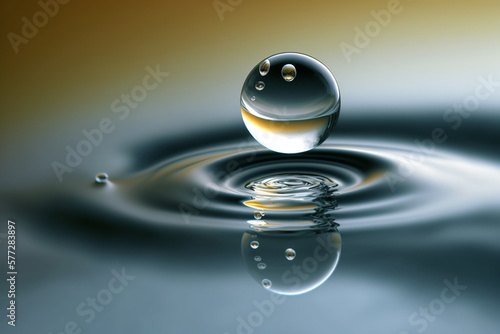Картината върху платно Beautiful Water Drop Photography