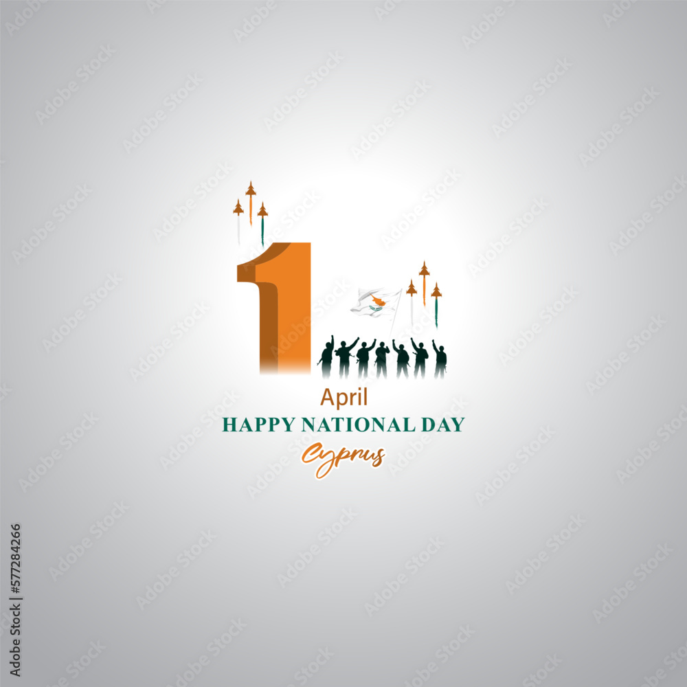Vector illustration of Happy National Day of Cyprus Vector illustration of Happy National Day of Cyprus