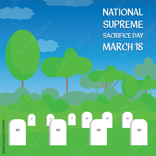  National Supreme Sacrifice Day. Design suitable for greeting card poster and banner