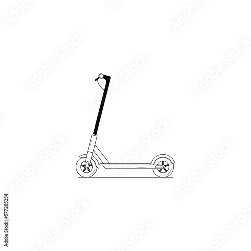 Electric kick scooter icon isolated vector graphics