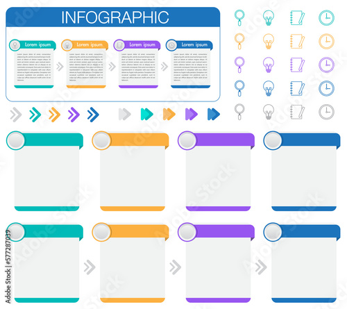 infographic dashboard template png. and power point design