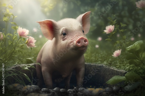  pig cute created using AI Generative Technology © Pradeep