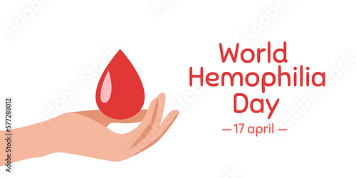 World Haemophilia Day. Health awareness vector template for banner, card, poster, background.