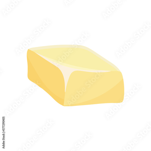 Butter bar, creamy yellow block of milk spread or margarine for cooking, stick of butter