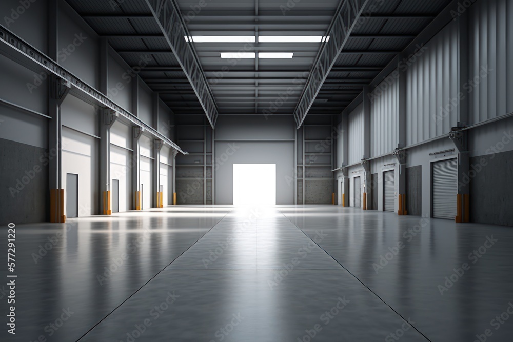 Empty warehouse in logistic center,Warehouse for storage and distribution centers Empty warehouse in logistic center,Warehouse for storage and distribution centers