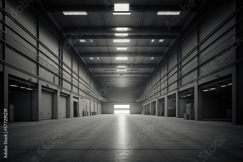 Empty warehouse in logistic center,Warehouse for storage and distribution centers 