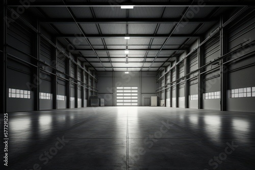 Empty warehouse in logistic center,Warehouse for storage and distribution centers 