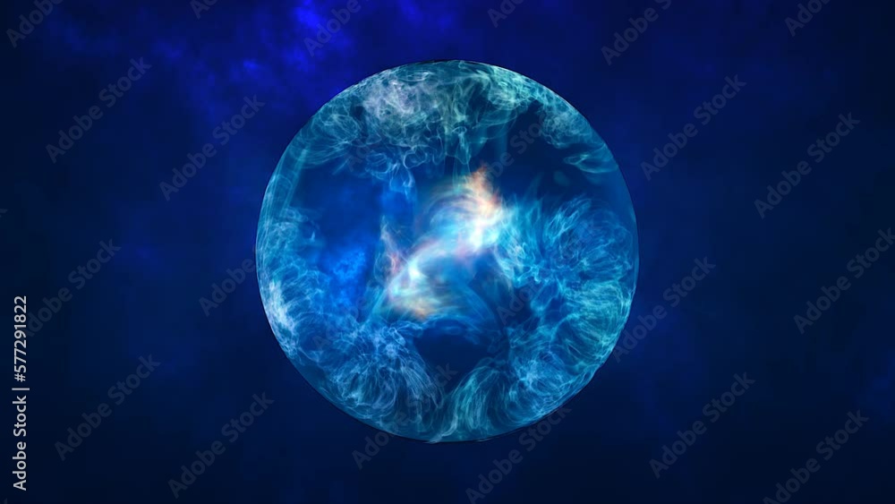 Abstract ball sphere planet energy transparent glass space abstract background. Video 4k, 60 fps Abstract ball sphere planet energy transparent glass space abstract background. Video 4k, 60 fps