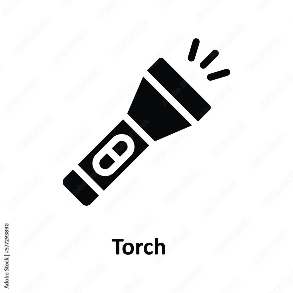 Torch Vector solid Icons. Simple stock illustration stock Torch Vector solid Icons. Simple stock illustration stock