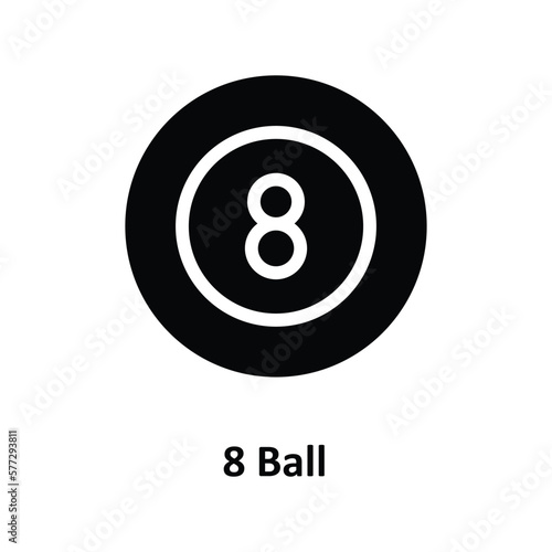 8 Ball  Vector  solid Icons. Simple stock illustration stock