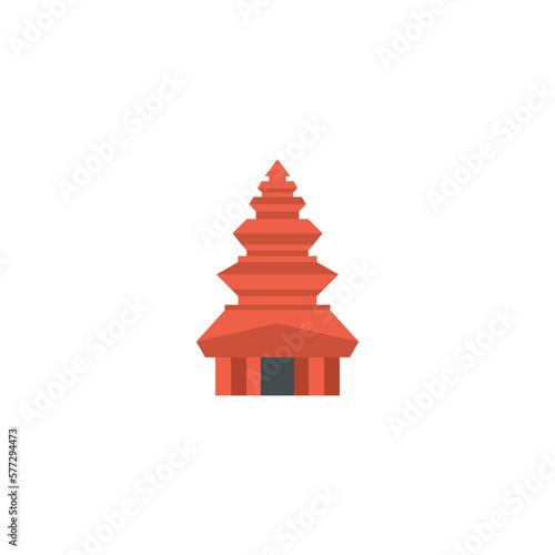 hindu temple illustration icon vector